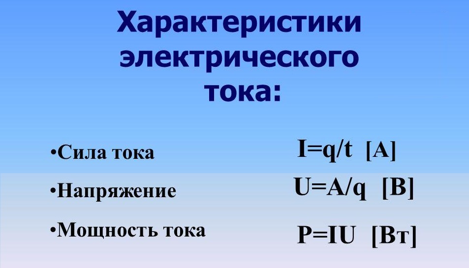 электрический ток формула