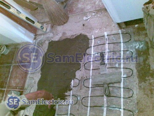 Самостоятельная укладка электрического теплого пола под плитку