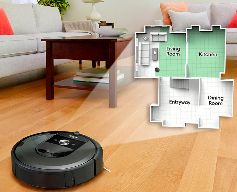 Составление карты дома iRobot Roomba i7