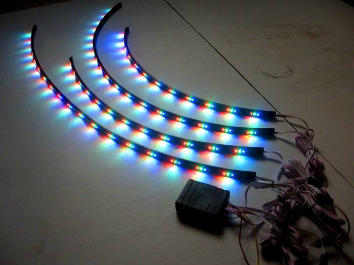 Отдельные элементы полосы RGB